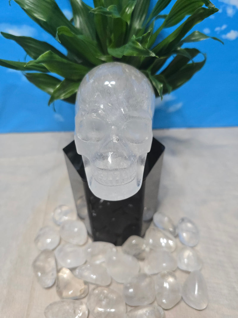 Quartz Crystal Skull Carving FREE SHIPPING