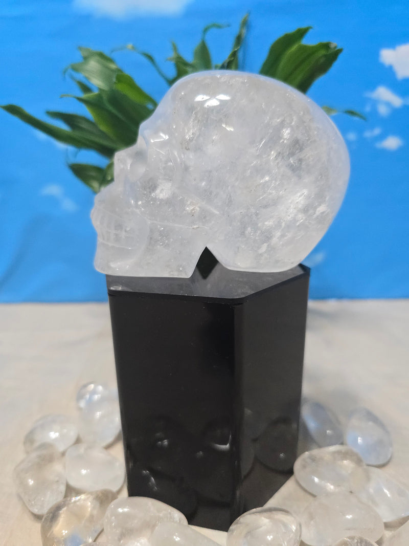 Quartz Crystal Skull Carving FREE SHIPPING