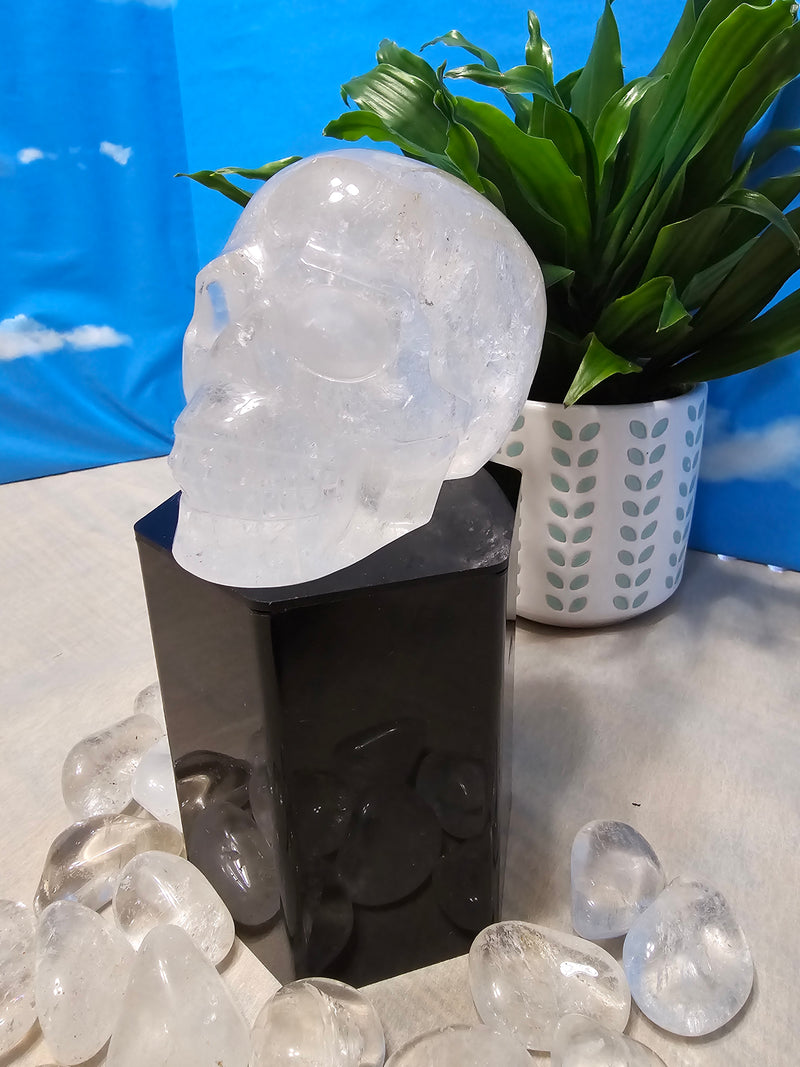 Quartz Crystal Skull Carving FREE SHIPPING