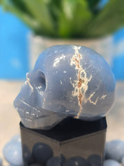 Angelite Skull Carving