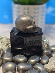 Pyrite Skull Carving