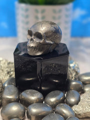 Pyrite Skull Carving