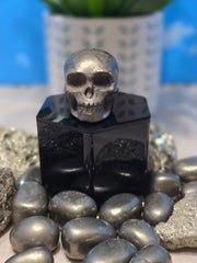 Pyrite Skull Carving