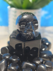 Obsidian Skull Carving