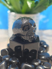 Obsidian Skull Carving