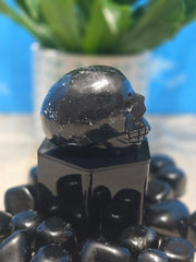 Obsidian Skull Carving