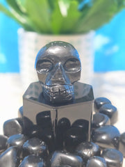 Obsidian Skull Carving