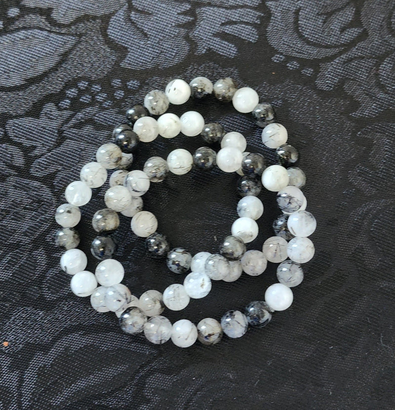 Tourmalinated Quartz Bracelet (8mm)